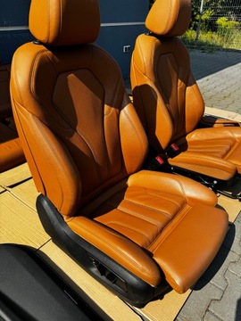 фото thumb №8, Bmw g31 сиденья обивка салон кожа коньяк идеал подогрев
