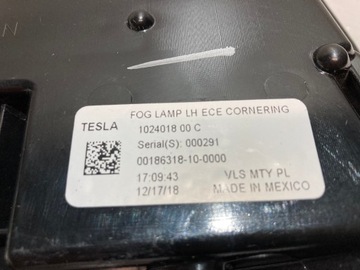 фото thumb №7, Галоген лівий переднє tesla s cornering