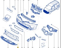 фото thumb №16, Накладка бампера передний renault kangoo ii 620673708r