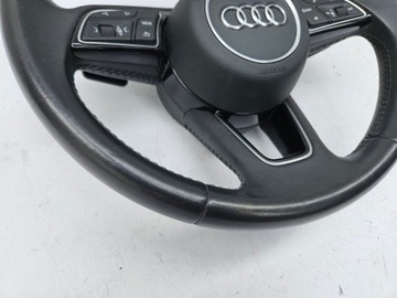 фото thumb №7, Руль трёхспицевый подушка audi a4 b9 8w a5 чёрная кожа s-line