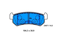 фото thumb №1, Ate комплект тормозных колодок ham. задняя chevrolet lacetti, nu