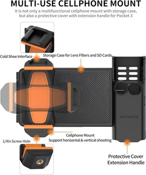 WIELOFUNKCYJNY ADAPTER ROZSZERZAJĄCY DO UCHWYTU NA TELEFON DJI OSMO POCKET 3