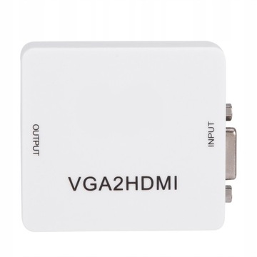 АДАПТЕР-ПРЕОБРАЗОВАТЕЛЬ ИЗ VGA АУДИО В HDMI 1080P АУДИО 3,5 ММ 66X55X20MM