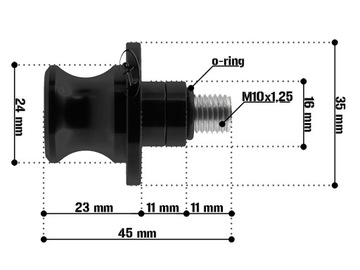 РОЛИКЫ ПОДЪЕМНОГО РЫЧАГА M10x1,25 KAWASAKI KTM
