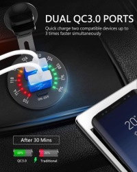 USB QC 3.0 ЦИФРОВОЙ СВЕТОДИОДНЫЙ ВОЛЬТМЕТР ШКАЛА