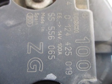 фото thumb №8, Opel astra g 2.2 16v генератор 55556065 0124425019 100a протестированный