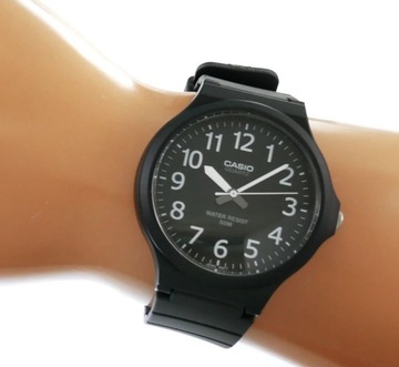 КЛАССИЧЕСКИЕ И КЛАССИЧЕСКИЕ МУЖСКИЕ ЧАСЫ CASIO MW-240 ЧЕРНЫЕ АРАБСКИЕ ЦИФРЫ 44мм
