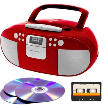 RADIOODTWARZACZ BOOMBOX CD KASETY USB DAB+ FM STEREO SOUNDMASTER SCD7800RO