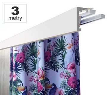 Osłona karnisza, blenda szyny sufitowej, maskownica 12x300cm Listwa LK-03KO