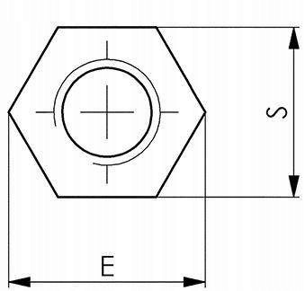 AMF nakrętka przedłużająca DIN 6334 M14/21 stal ocynkowana 42 mm 23,36 mm