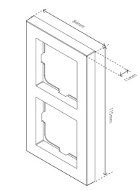 Купити Подвійний рамка heatit hc2 czarna матова, фото thumb