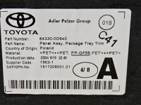 фото thumb №6, Toyota yaris iv 2020- полка задняя полка багажника