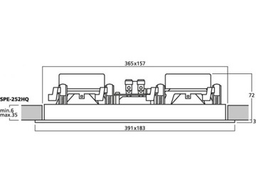 MONACOR SPE-252HQ Потолочный Hi-Fi динамик 50 Вт, 8 Ом