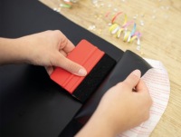 Декоративная мебельная шпоновая пленка MAT ЧЕРНОГО цвета для шкафов 67x50