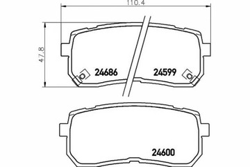 фото thumb №2, Тормозные колодки тормозные kia зад carnival 05- ix55 08- h1