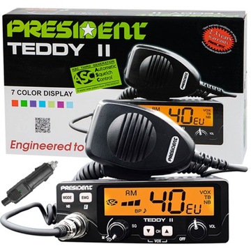 CB RADIO PRESIDENT TEDDY II ASC Sirio BUS-антенна