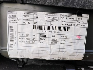 фото thumb №12, Audi a6 c7 4g clean оббивка боковина двері перед правий шкіра захист колонки дерево оригінальний номер