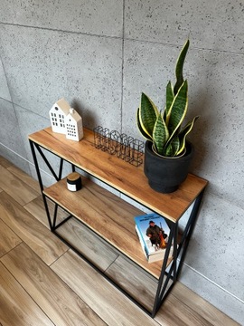 Консоль туалетного столика INDUSTRIAL LOFT 100X25X90 CRAFT ДУБ ЗОЛОТОЙ