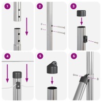 Vidaxl стійку  ogrodzeniowy. сріблястий 10 x 1 m сітка 25 mm сталь Доставка, фото thumb