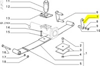 фото thumb №7, Кронштейн підвіска заднього fiat panda оригінальний номер 4401812
