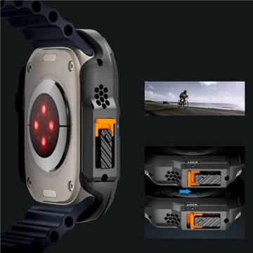 Etui do Apple Watch Ultra 2/1 49mm, Spigen Lock Fit, pancerny case, cover