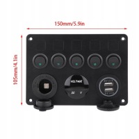 фото thumb №12, 12-24v 5 gang панель переключателей dla автомобиль