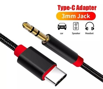 Kabel USB-C 3.1 do Jack 3,5mm Aux Audio 1M