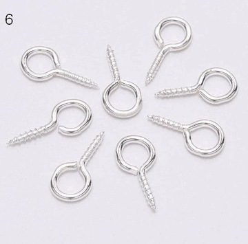 haczyki JUBILERSKIE 6,5 x 13,5 mm - wkręcane