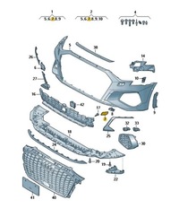 фото thumb №1, Заглушка распылителя фара перед левая audi a3 s3 8y оригинал