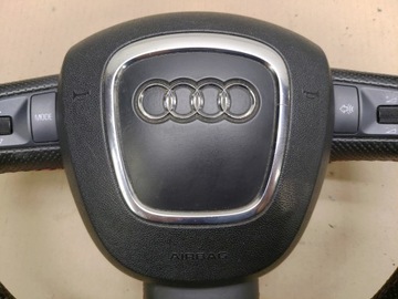 фото thumb №11, Руль + подушка безопасности мультифункция кожа лепестки s-line audi a6 c6