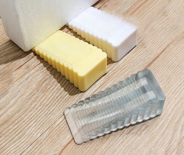 Blokada Brązowy Klin plastikowy stoper do drzwi odbijak zestaw 2 sztuk