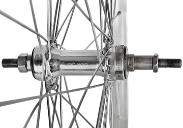 KOŁO 27 TYLNE WOLNOBIEG ALUMINIOWE V-BR QUANDO SREBRNE