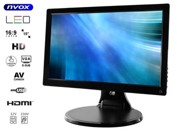 Сенсорный монитор IPS со светодиодной подсветкой, 15,6 дюйма, FHD, VGA, HDMI, USB AV