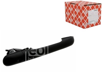 фото thumb №1, Ручка двері перед зад l/p зовнішня з отвір na замок чорний