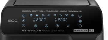 Frytkownica beztłuszczowa ECG MOCNA XXL 2700W 8,3 l