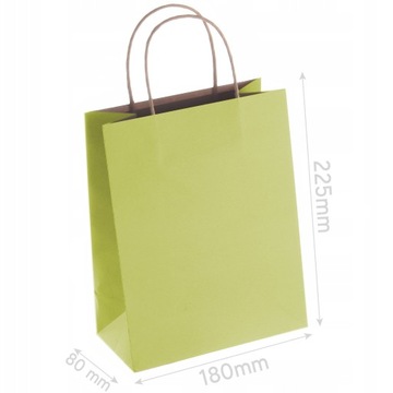 TORBA PAPIEROWA MUSZTARDOWA A5 225/80/180 50 SZT TOREBKA EKO NA PREZENT