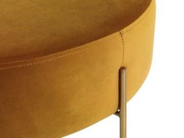 Круглый пуф Бархатный табурет Padborg Gold 62см TOP