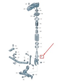 фото thumb №2, Audi q7 4l передняя часть left gas shock абсорбер 7l8413031k