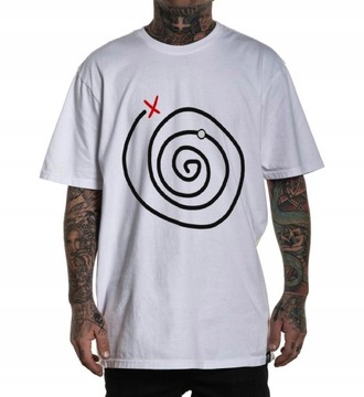 T-SHIRT koszulka męska BIAŁA SPIRALA r.3XL