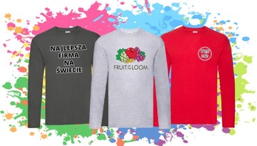 KOSZULKA Z DŁUGIM RĘKAWEM FRUIT ICONIC black 5XL