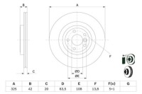 фото thumb №5, Bosch тормозные диски тормозные 2szt. задняя jaguar f-pace i-pace xe xf ii