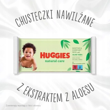 12 влажных салфеток HUGGIES Natural Care 56 шт.