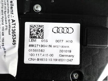 фото thumb №9, Audi a5 s5 f5 8w2 b9 16- домкрат рычаг выборщик коробки передач автомат версия uk