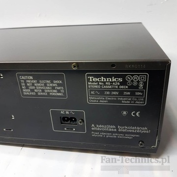 Fan-Technics Tape Deck Technics Магазин RS-AZ6 в Лодзи
