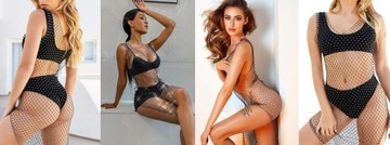 SUKIENKA NARZUTKA HALKA MINI SEXY CYRKONIE DEKOLT
