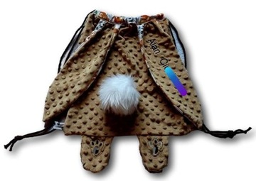 worko plecak królik Bunny na buty piżamką wycieczkę prezent urodziny imię