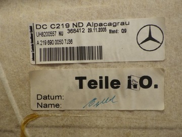 фото thumb №12, Mercedes w219 cls стеля стеля сірий