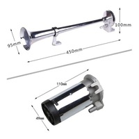 фото thumb №14, Гучний клаксон пневматичний з kompresorem сигнал сигнал сигнал tir 150db