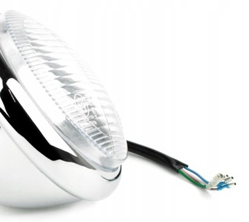 LAMPA MOTOCYKLOWA REFLEKTOR PRZÓD CHOPPER CHROM