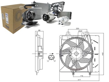 фото thumb №2, Вентилятор радіатор з корпус підходить до: ds ds 3 citroen c-elysee,